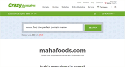 Desktop Screenshot of mahafoods.com