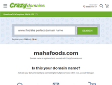 Tablet Screenshot of mahafoods.com